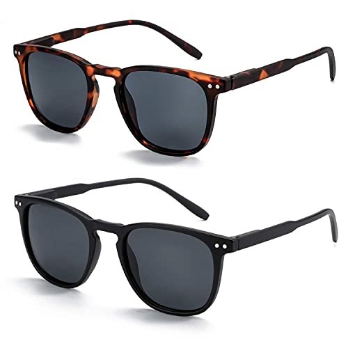 ZENOTTIC Polarized Sunglasses for Women Men: Retro Shades Round | Square Frame UV Protection 2 Pack - Image 19