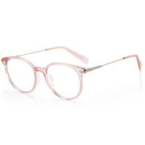 ZENOTTIC Round Optical Glasses Transparent Frame Clear Lens Eyewear Non-prescription Eyeglasses for Women