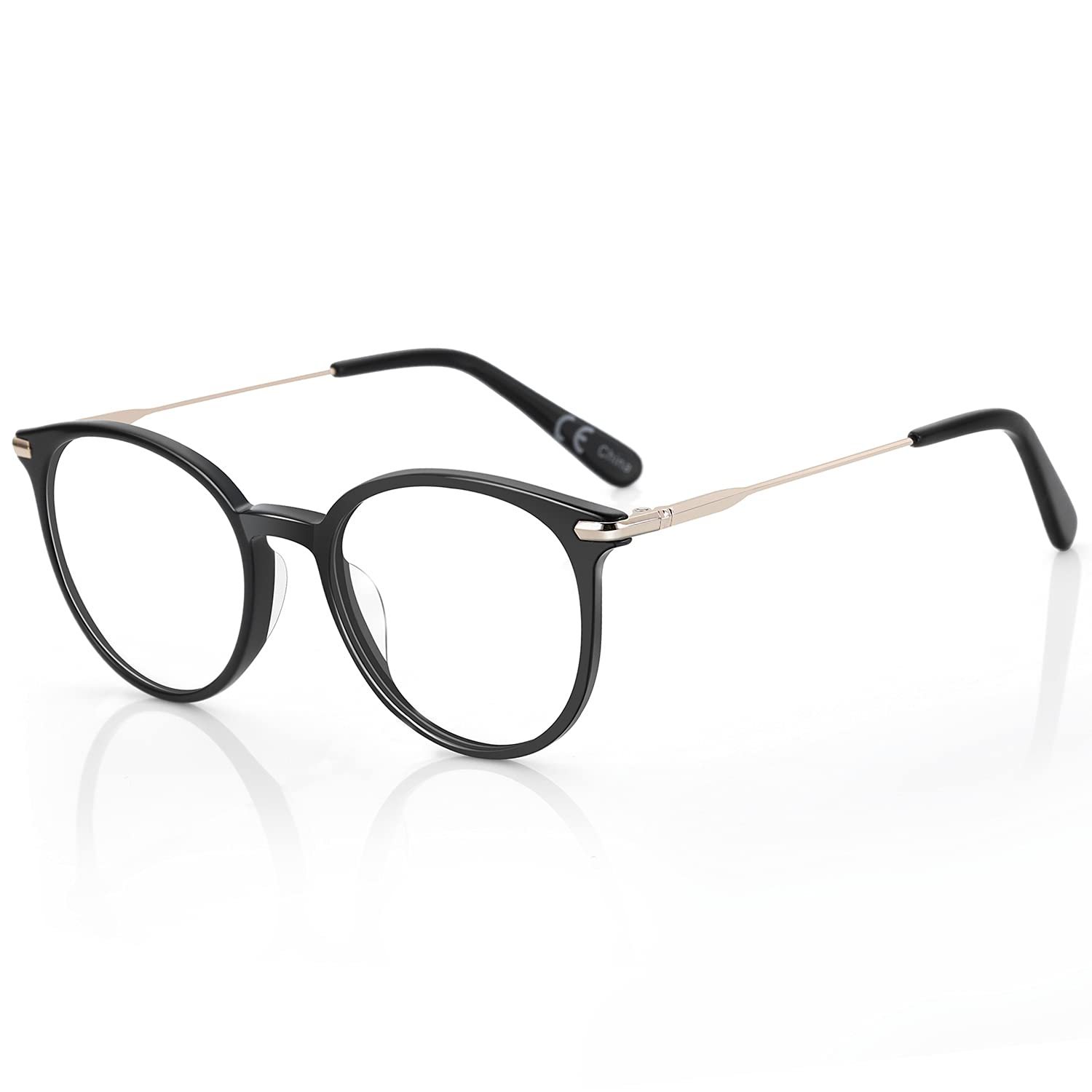 ZENOTTIC Round Optical Glasses Transparent Frame Clear Lens Eyewear Non-prescription Eyeglasses for Women - Image 3