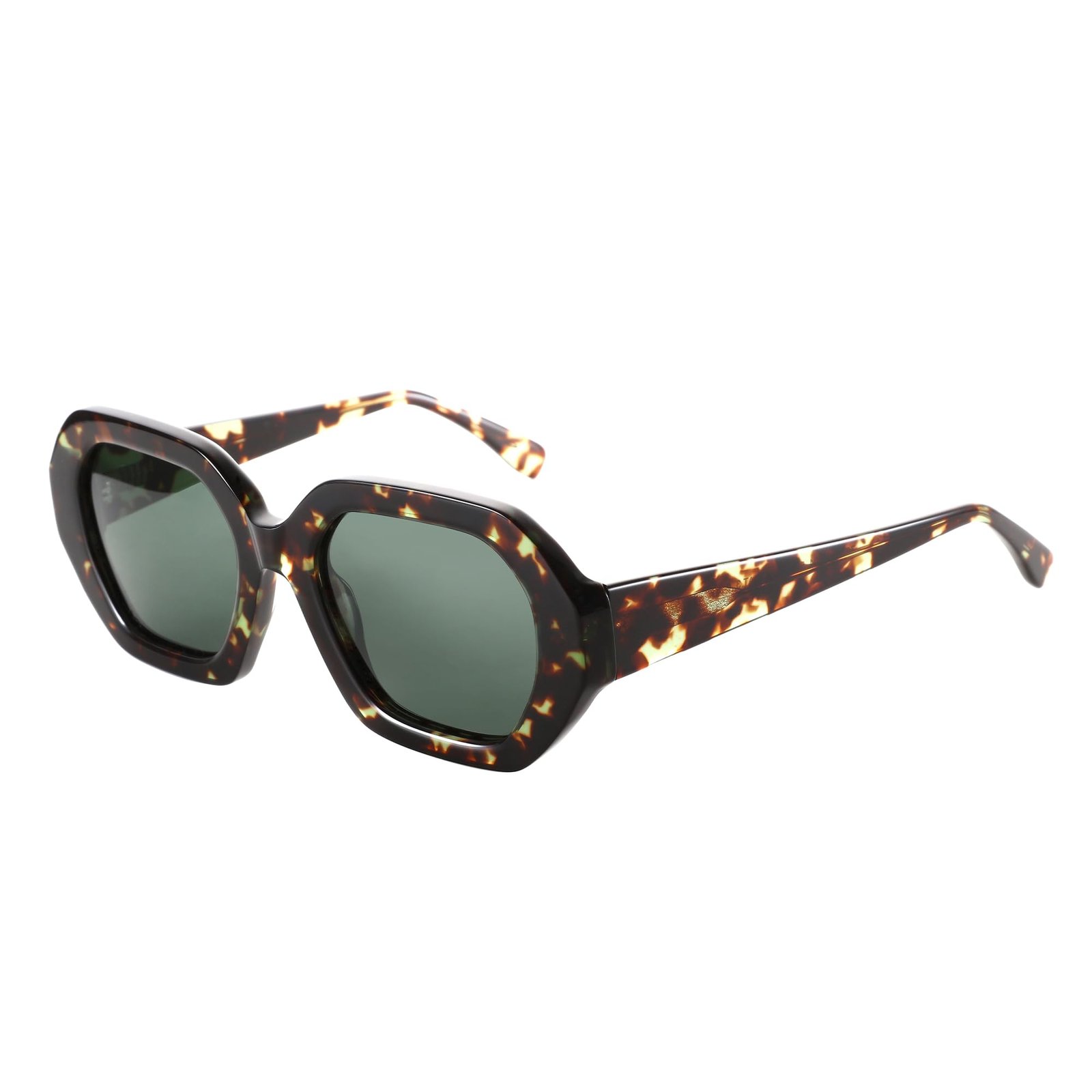 ZENOTTIC Trendy Polarized Sunglasses for Women: Designer Hexagon Sun Glasses for Ladies - Retro shades with UV400 Protection