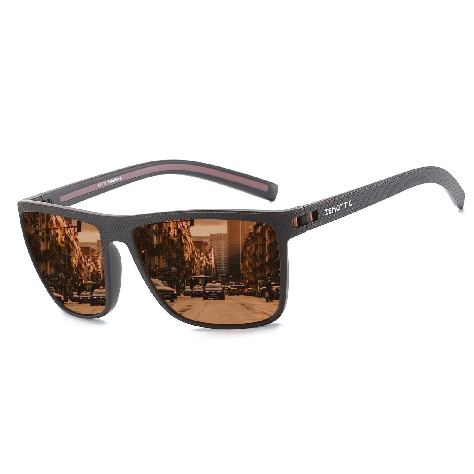 ZENOTTIC Polarized Sunglasses for Men Lightweight TR90 Frame UV400 Protection Square Sun Glasses - Image 7