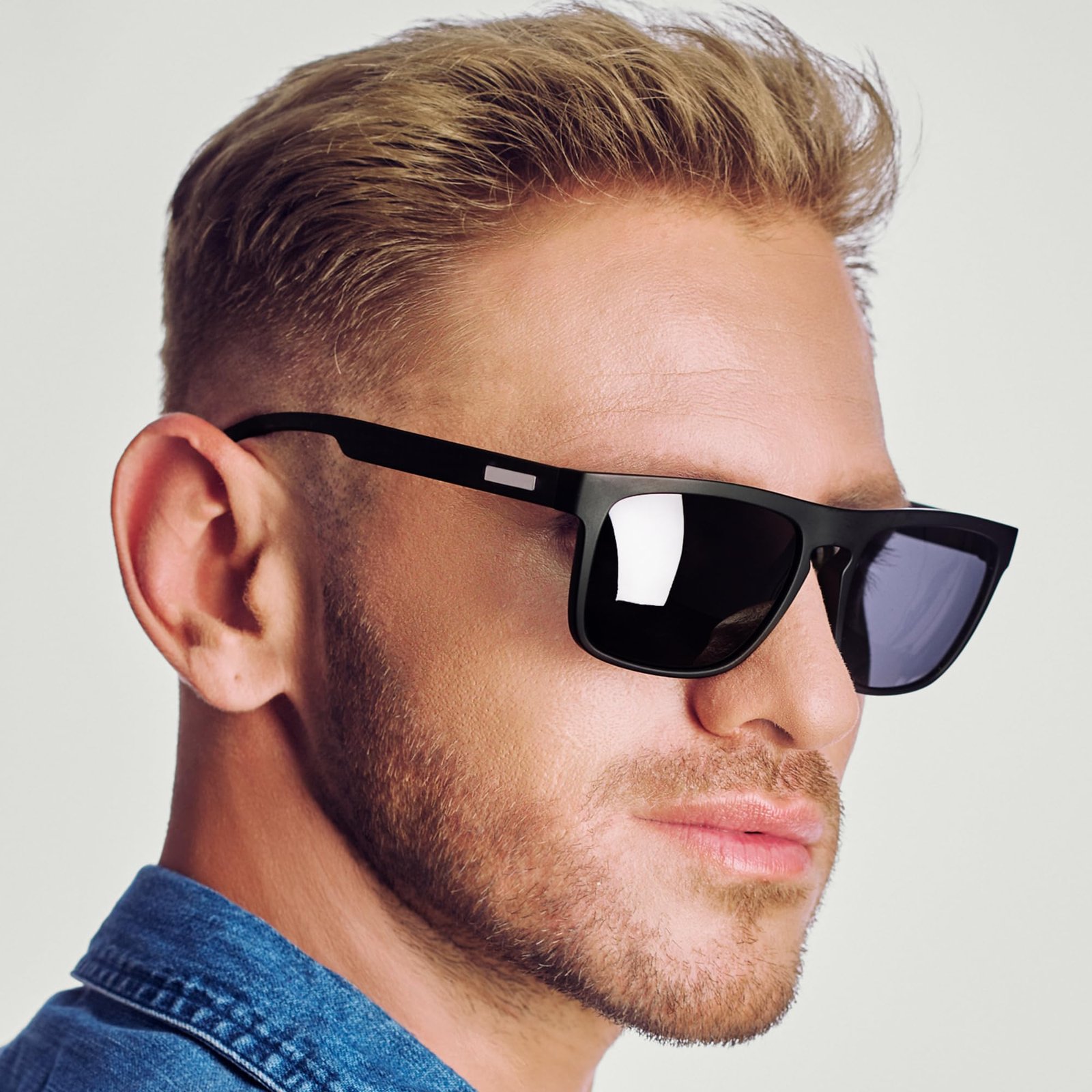 ZENOTTIC Polarized Sunglasses for Men, Lightweight TR90 Square Frame, UV400 Protection, 2 Pack - Image 6